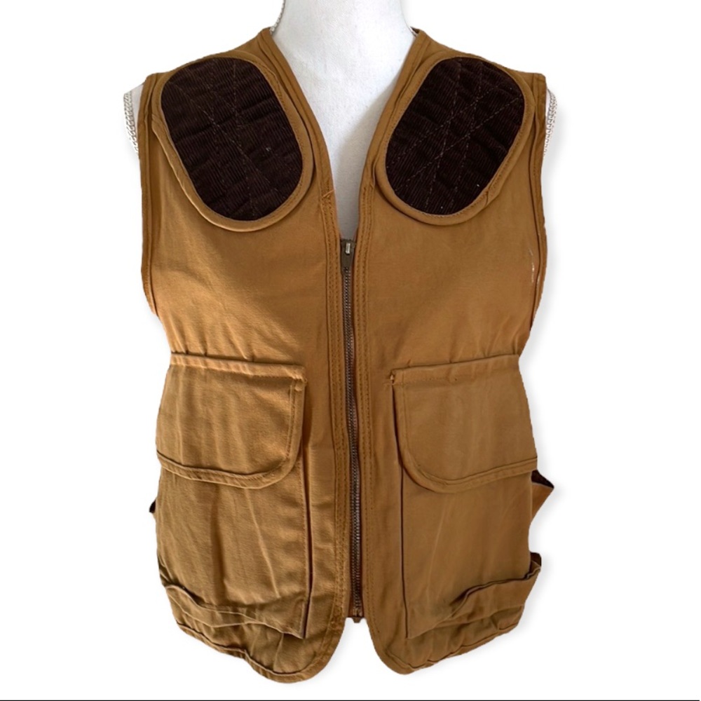 RARE Vintage Carhartt Hunting Vest Super Dux Novelty Hound Duck 60s Size Small - Picture 6 of 13